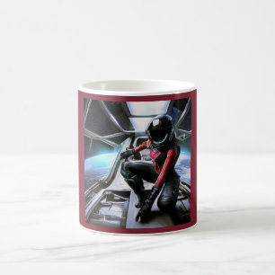 SF Hero Aboard Spacesship 2 Kaffemugg