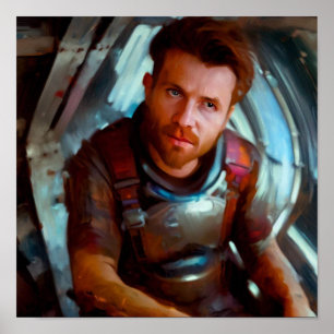 SF Hero Aboard Spacesship 4 Poster
