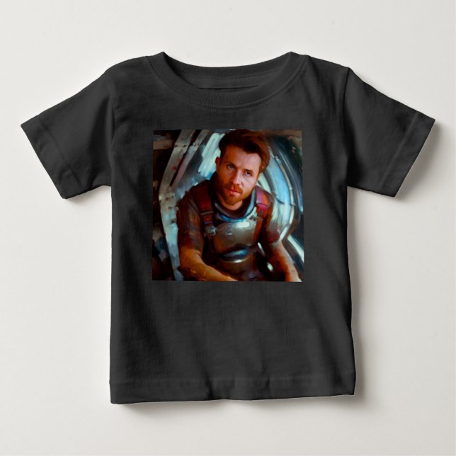SF Hero Aboard Spacesship 4 T Shirt (Framsida)