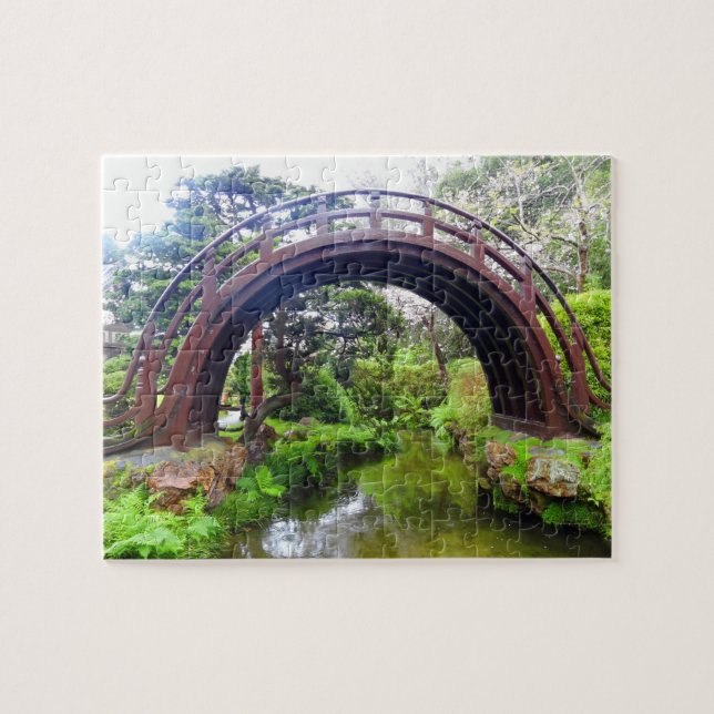 SF Japansk Tea Garden Drum Bridge #2 Puzzle Pussel (Horisontell)