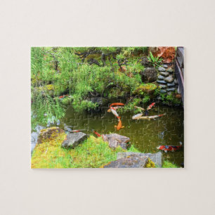 SF Japansk tea Garden Koi Pond #1 Jigszle Puzzle Pussel