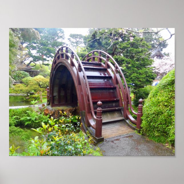 SF Japanska Tea Garden Drum Bridge #3 Poster (Framsidan)