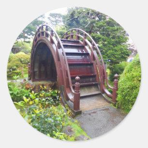 SF Japanska tea Garden Drum Bridge #3 Stickers Runt Klistermärke