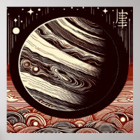SF Jupiter Woodcut 2