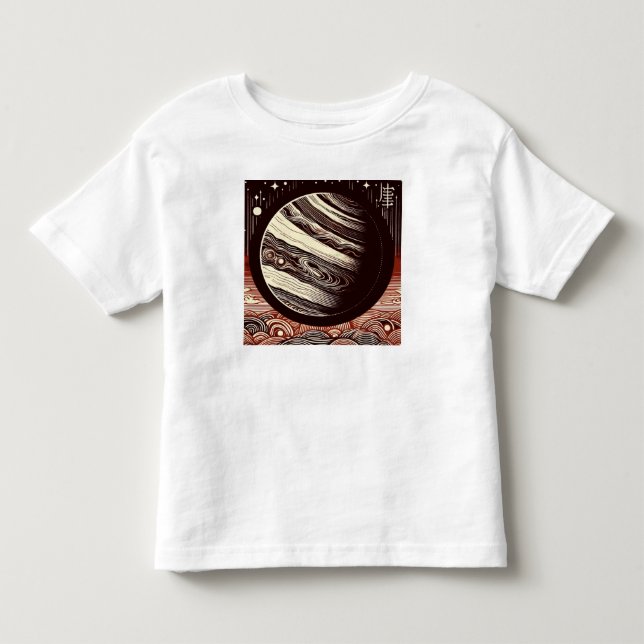 SF Jupiter Woodcut 2 T Shirt (Framsida)