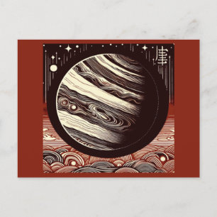 SF Jupiter Woodcut 2 Vykort