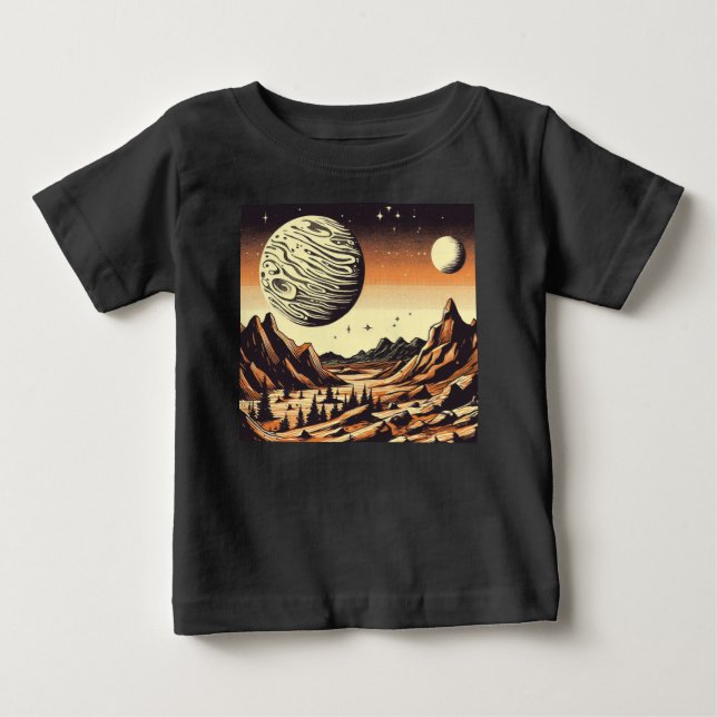 SF Mars Ligcape Woodcut 1 T Shirt (Framsida)