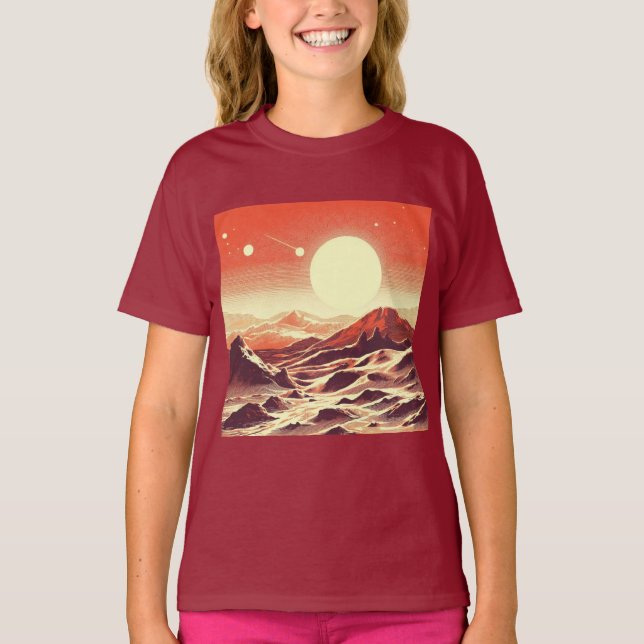 SF Mars Ligcape Woodcut 2 T Shirt (Framsida)