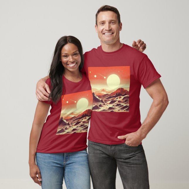 SF Mars Ligcape Woodcut 2 T Shirt (Unisex)
