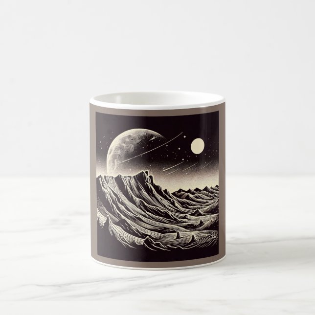 SF Mars Ligcape Woodcut 3 Kaffemugg (Center)