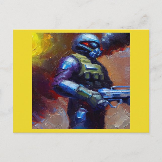 SF - Militär Hero 4 Vykort (Framsida)