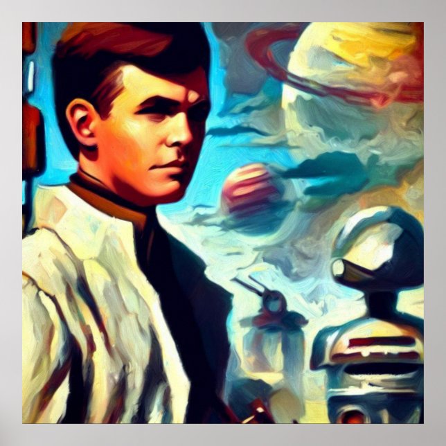 SF Pulp Magazine Cover Stil 2 Poster (Framsidan)