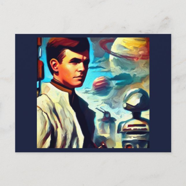SF Pulp Magazine Cover Stil 2 Vykort (Framsida)