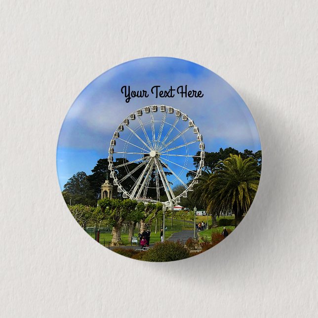 SF SkyStar Observation Wheel #1 Pinback-knapp Knapp (Framsida)