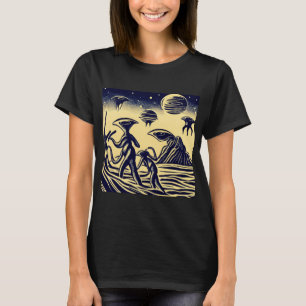 SF - Utomjordingar på ett märkligt planetspålägg 1 T Shirt