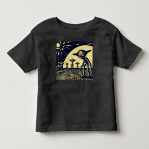 SF - Utomjordingar på ett Strange Planet Woodcut 2 T Shirt