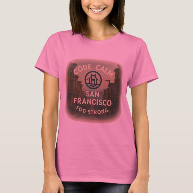 SF Womens Tee Code Lugn Fog Strong Poetic CityWear (Framsida)
