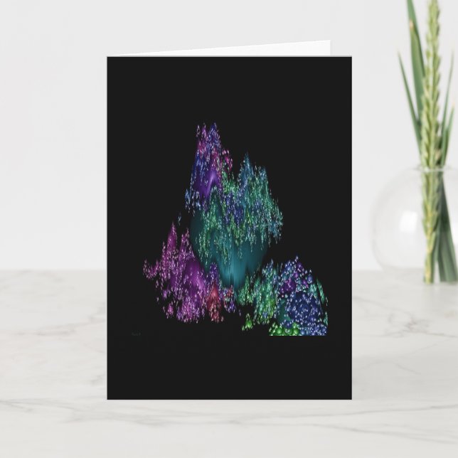 Sfärisk #1.2 (polarljus) helgkort (Framsida)