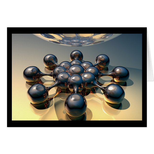 Sfärisk Tårar Hälsningskort (Framsidan Horizontal)