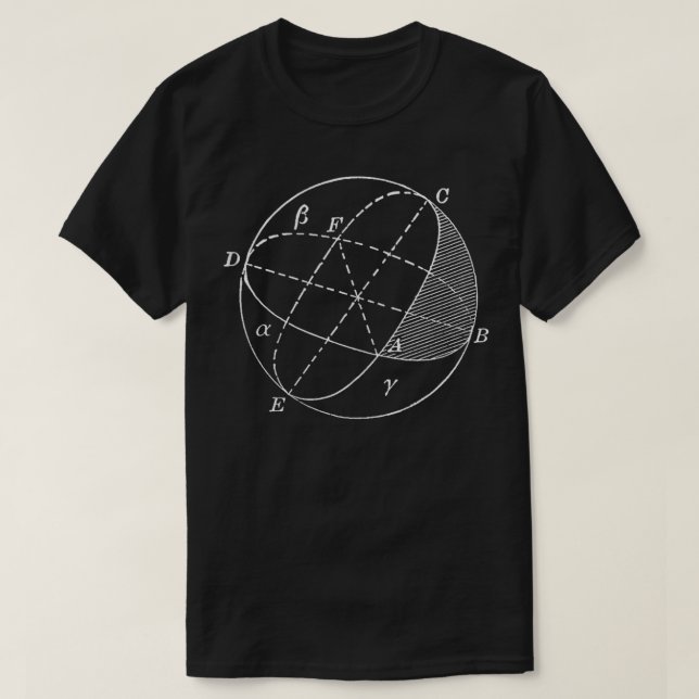 Sfärisk triangel Trigonometri Matematik Math L T Shirt (Design framsida)