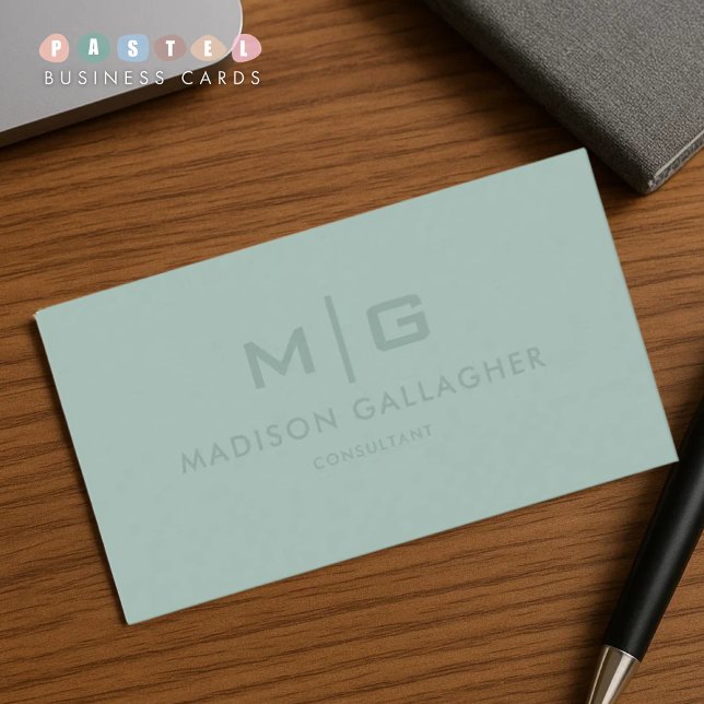 Sfast mjukt ljus pastell sage moss grön färg visitkort (Solid Soft Light Pastel Sage Moss Green Color Business Card
)