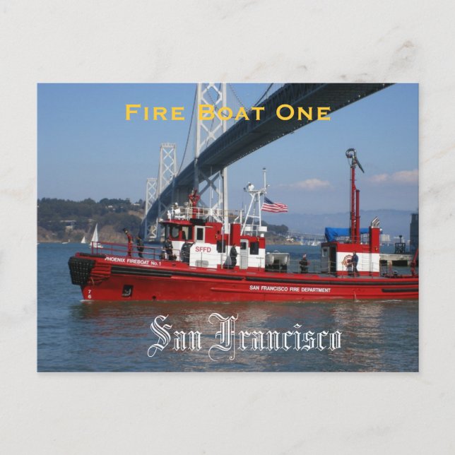 SFFD - Brandbåt Ett Vykort (Framsida)