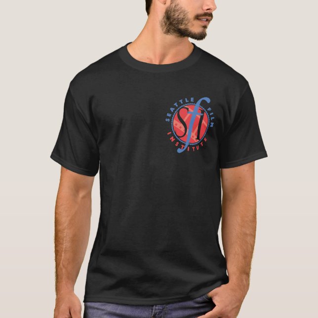 SFI beklär logotypen mörkt tyg T Tee (Framsida)