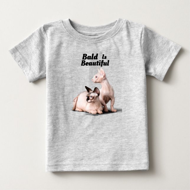 Sfinx Cat-Bald är vacker - Baby Tshirt T Shirt (Framsida)
