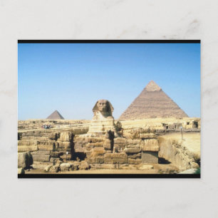 Sfinx och pyramid vykort