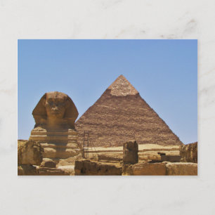 sfinx och pyramid vykort
