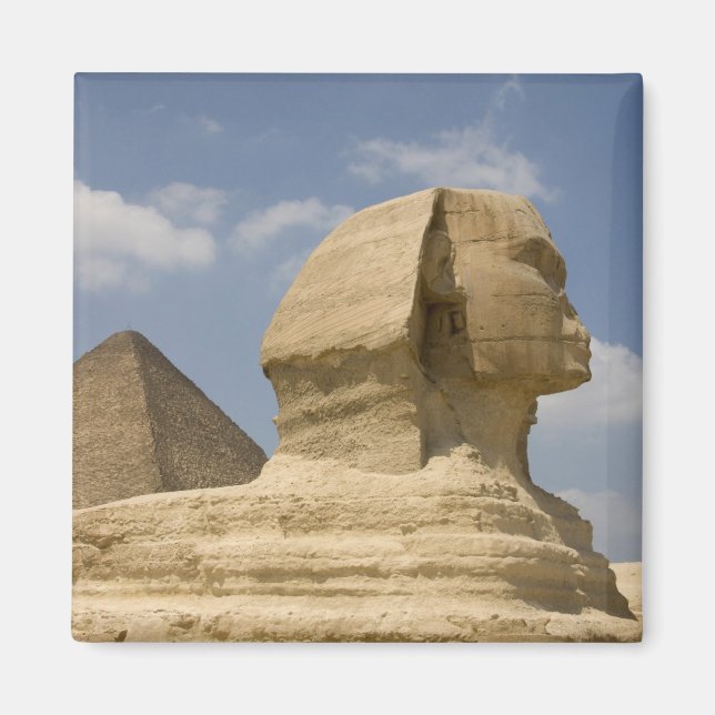 Sfinxen, Giza, Al Jizah, Egypten Magnet (Framsidan)