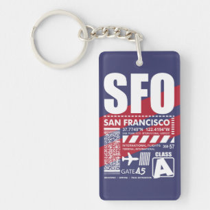 SFO San Francisco Airport Nyckelring