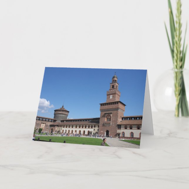 Sforza Castle - Milano, Italia Greeting Card Kort (Framsida)