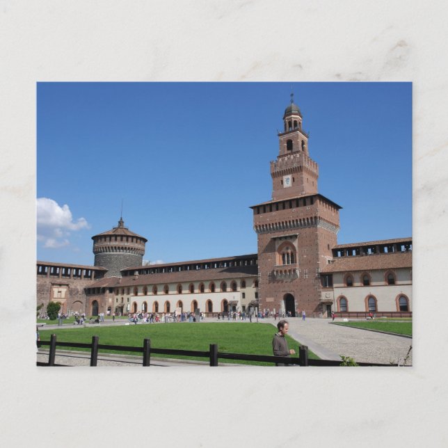 Sforza slott - Milano, Italia - vykort (Framsida)