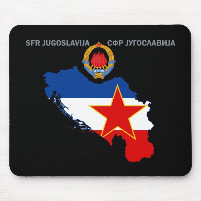 SFR Jugoslavien - karta - Emblem - flagga Musmatta (Framsidan)