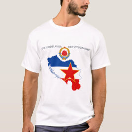 SFR Jugoslavien - Karta - Emblem - Flagga T Shirt