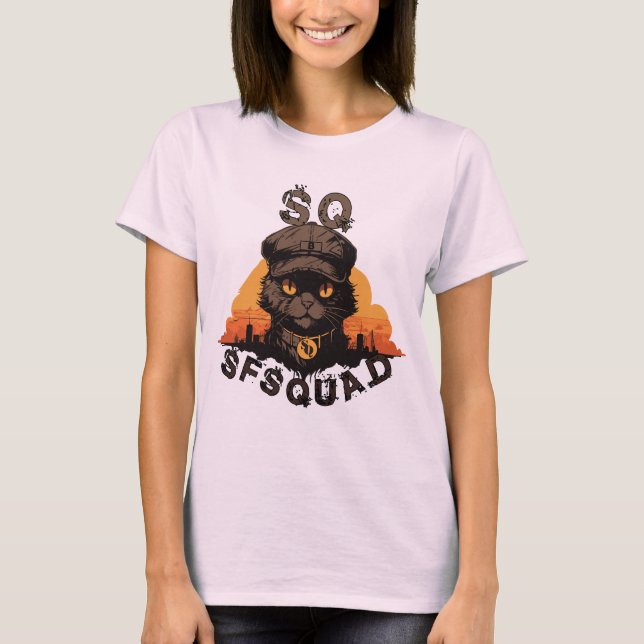 SFSquad: Your Purrfect Squad Member T Shirt (Framsida)
