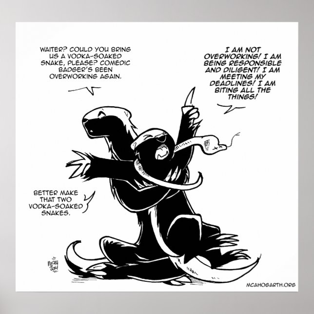 SFWA Honey badger: Överskridande Poster (Framsidan)