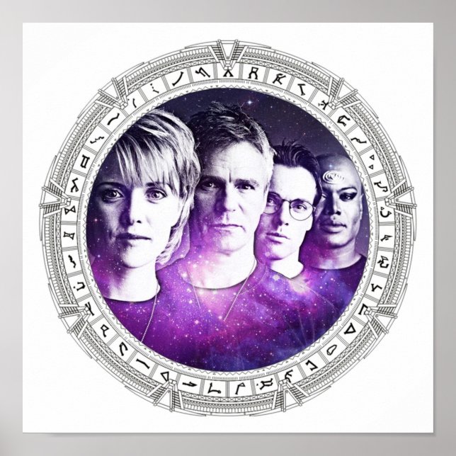 SG1 i Stargate White Poster (Framsidan)