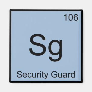 Sg - Inslag-symbol för säkerhetsvaktkemi Magnet