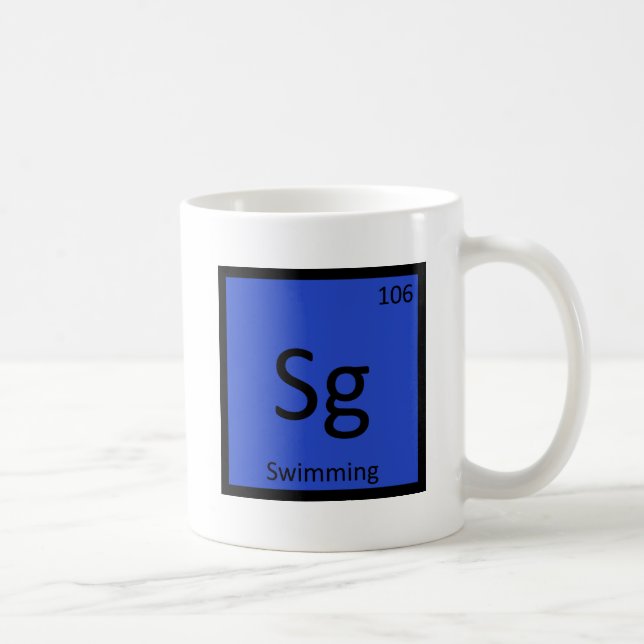 Sg - Simning Sports Chemistry Periodiska Systemet Kaffemugg (Höger)