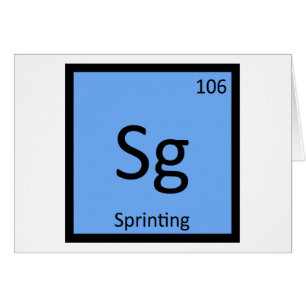 Sg - Sprinting Friidrott Kemisymbol Hälsningskort