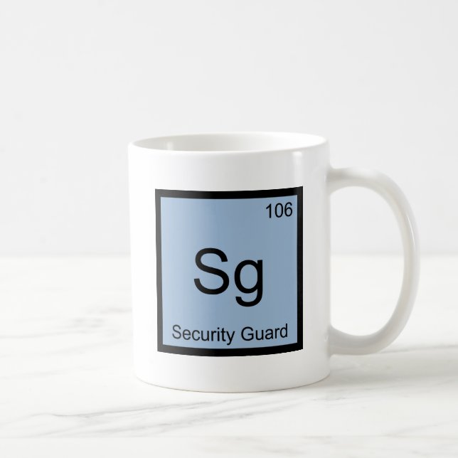 Sg - Vakt Kemi Element Symbol Roligt Kaffemugg (Höger)