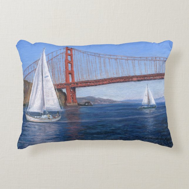 "Sgling under Golden Grind" Prydnadskudde (Framsidan)