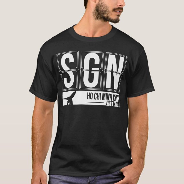 SGN - Saigon - solbränd SonNhat internationell T Shirt (Framsida)