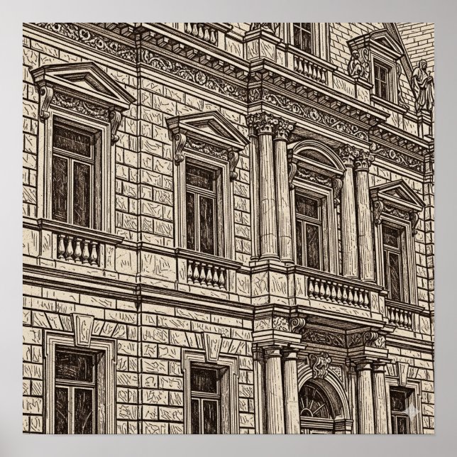 Sgraffito Art Facade Poster (Framsidan)