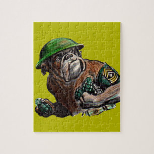 Sgt. Rover för soldat för WWII-bulldogghund Pussel