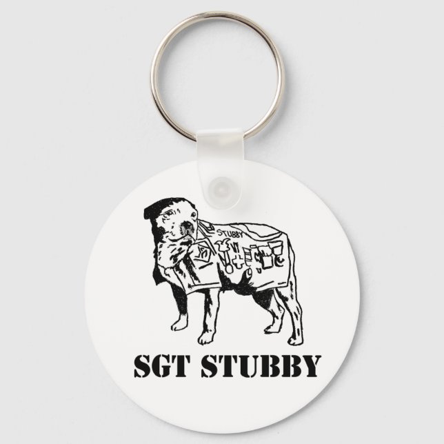 SGT STUBBY KEYCHAIN NYCKELRING (Framsida)