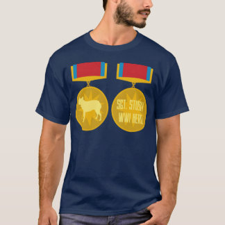Sgt Stubby Medalj för Taparhet familj T Shirt