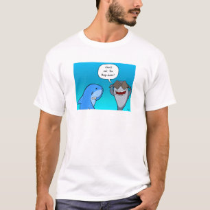 Shaaark med sticker strålsolglasögonT-tröja T Shirt